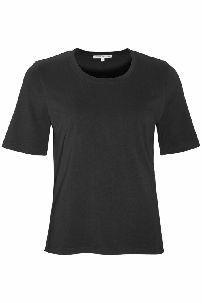 Basic dames t-shirt 100% biokatoen  zwart