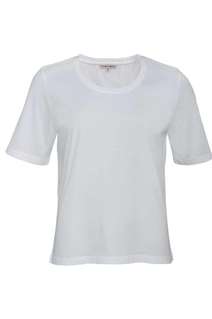 Basic dames t-shirt 100% biokatoen  wit