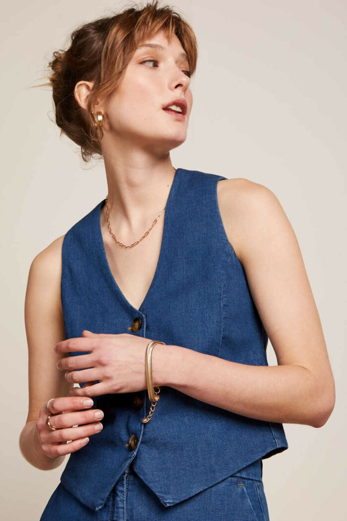 Gilet denim biokatoen - Afbeelding 2