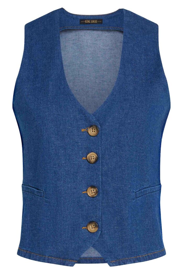 Gilet denim biokatoen