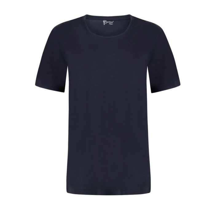 Bamboe t-shirt heren donkerblauw