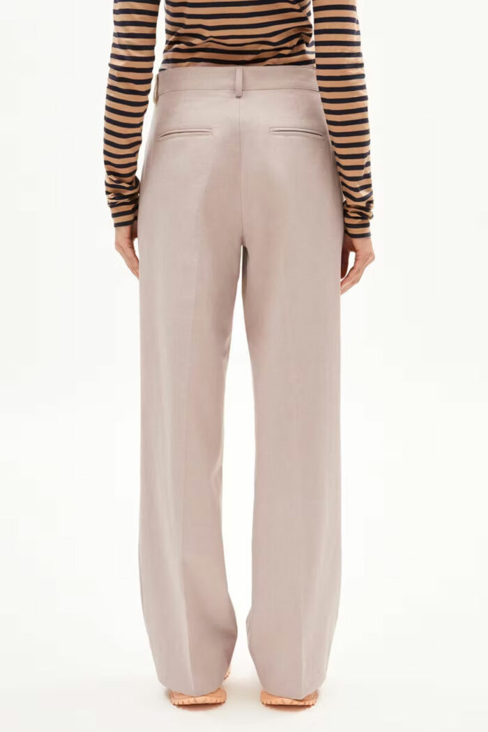 Pantalon visgraat biokatoen beige - Afbeelding 3