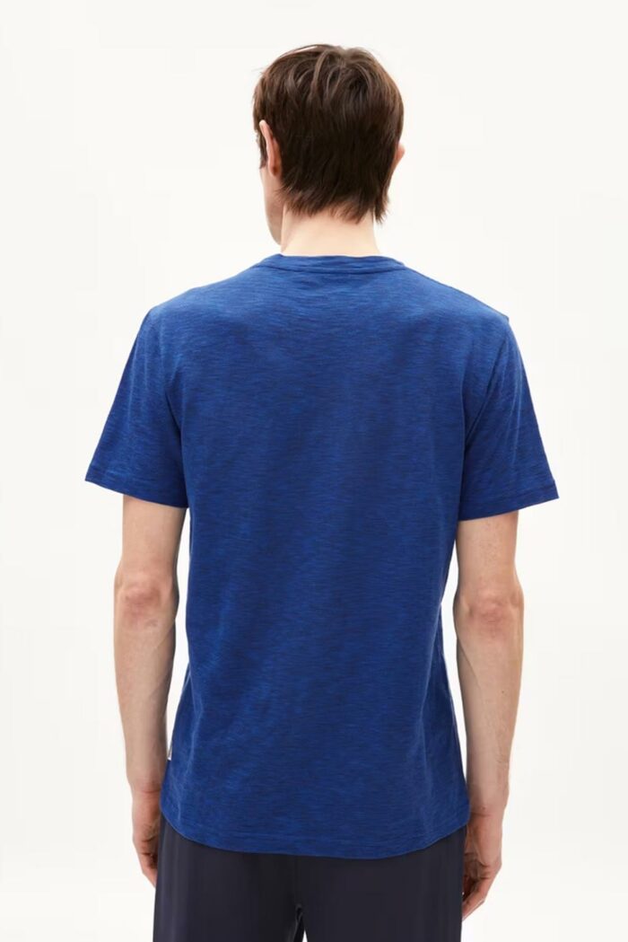 T-shirt structure blauw - Afbeelding 3